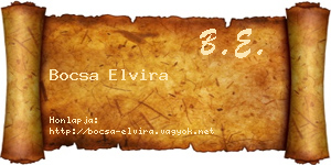 Bocsa Elvira névjegykártya